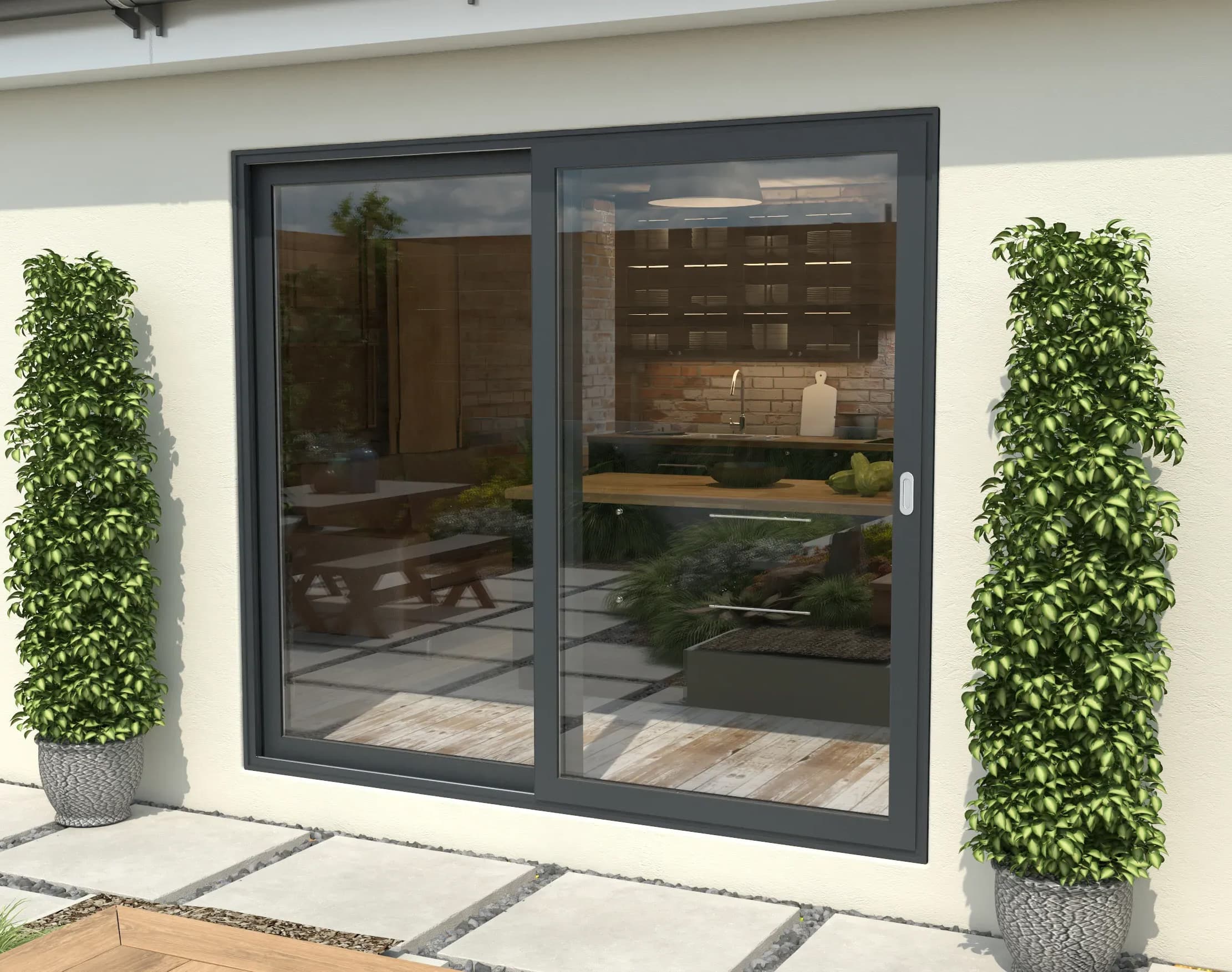Residential aluminum window replacement in Durham North Carolina home