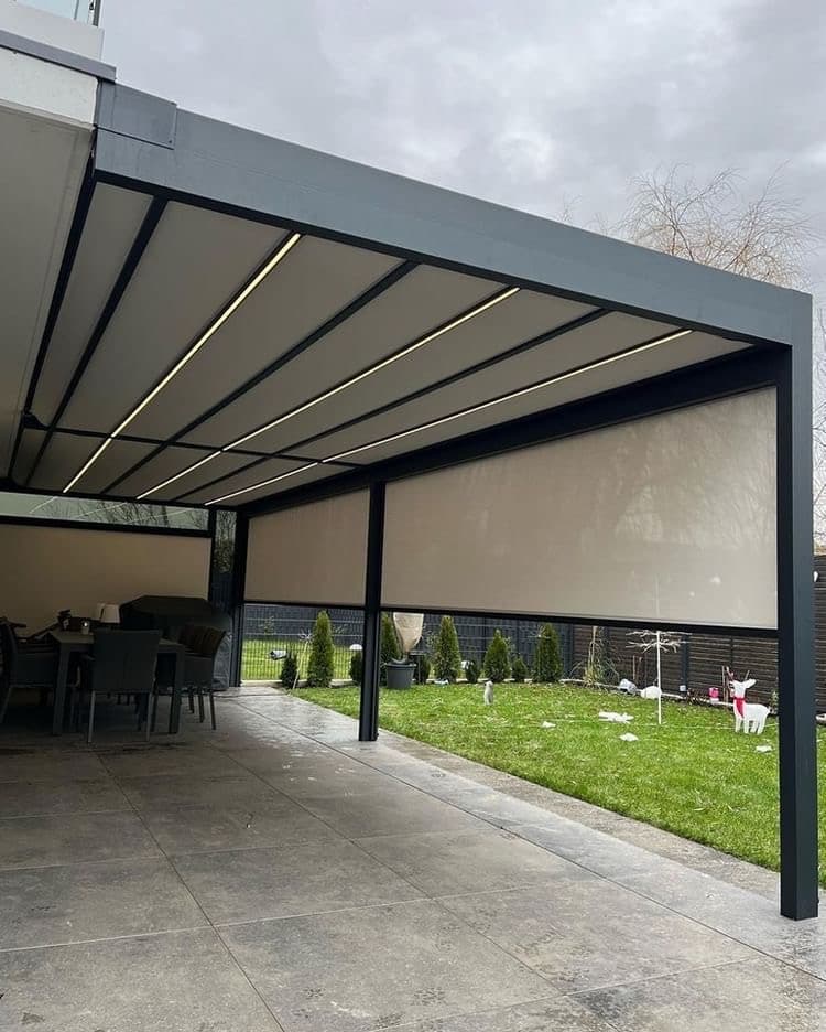 Commercial aluminum pergola installation - Charlotte, NC